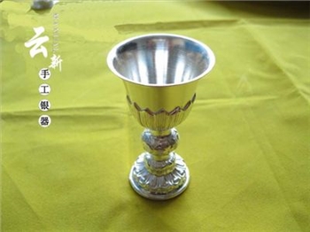 s999雪花银纯手工银酒杯