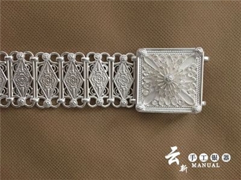 s999雪花银纯银纯手工腰带