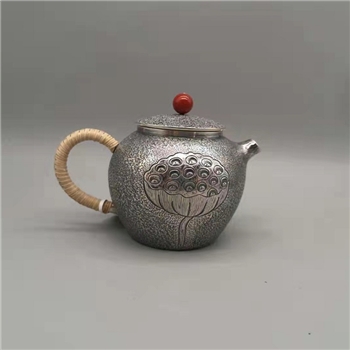新品~鹤庆银器 莲蓬小泡壶纯手工约193克