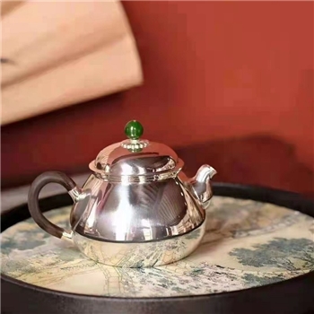 新品~鹤庆银器 精工镜面小泡壶纯手工约123克