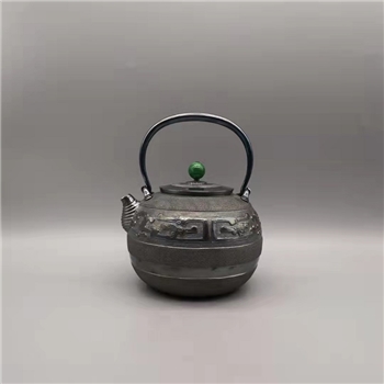 新品~鹤庆银器 复古图腾壶纯手工约530克