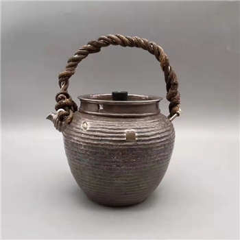 新品~鹤庆银器 古法煮茶壶纯手工约586克