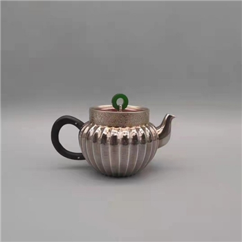 新品~鹤庆银器 瓜瓣正把小泡壶纯手工约148克