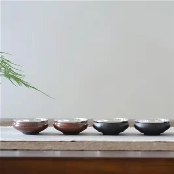 新品~鹤庆银器 瓷包银杯