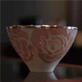 新品~鹤庆银器 瓷包银杯