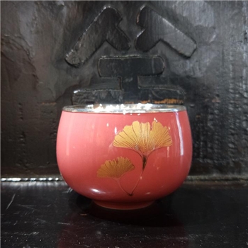 新品~鹤庆银器 瓷包银杯