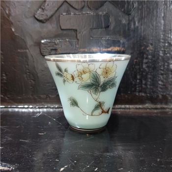 新品~鹤庆银器 瓷包银杯