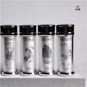新品-鹤庆银器 细腰杯约45克250ml