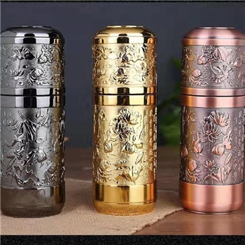 新品-鹤庆银器 浮雕杯约60克350ml
