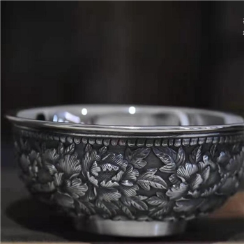 新品-鹤庆银器 精品银碗约129.9克