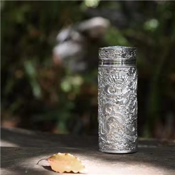 新品-鹤庆银器 九龙杯约150克350ml
