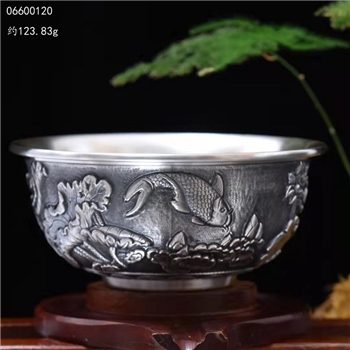 新品-鹤庆银器 精品银碗约123.83克