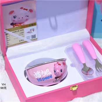 新品-鹤庆银器 宝贝银餐具套约98克