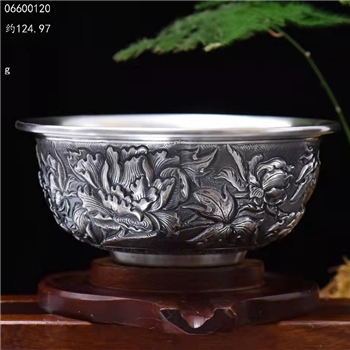 新品-鹤庆银器 精品银碗约124.97克