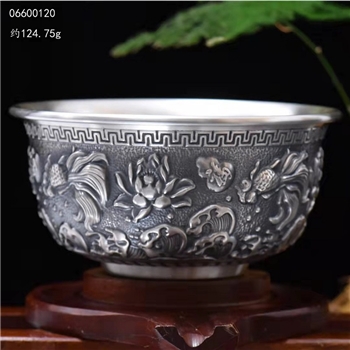 新品-鹤庆银器 精品银碗约124.75克