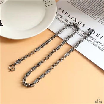 新品-鹤庆银器 男士百搭款银项链约53克