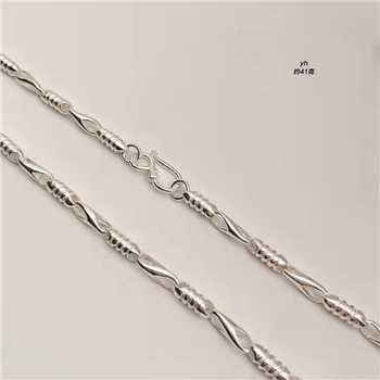 新品-鹤庆银器 男士奢华银项链约41克