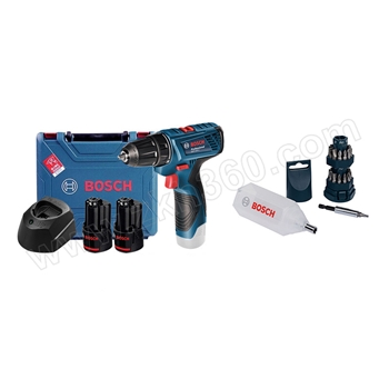 BOSCH/博世 充电式锂电手电钻 GSR120-LI 12V 两电一充 含25支拧螺丝批头 1套