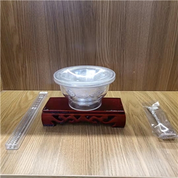 手工雕花银碗