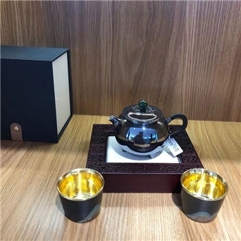 鎏金瓷包银杯